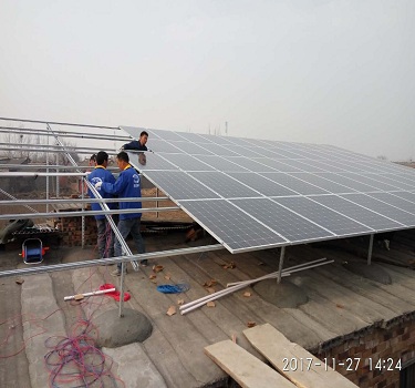 40kw陸屋根用架台（太陽光発電育種プロジェクト）ー河南平頂山